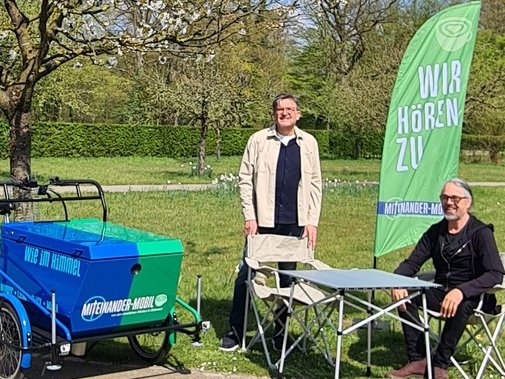 Horst Jache (links) und Volker Buchenau sagen, „Herzliche Einladung, einmal vorbeizuschauen – auf eine Tasse Kaffee und ein gutes Gespräch.“ Foto: Horst Jache