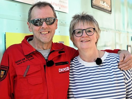 Didi und seine Spenderin Sonja hoffen auf große Beteiligung bei der DKMS-Tour. Fotos: privat